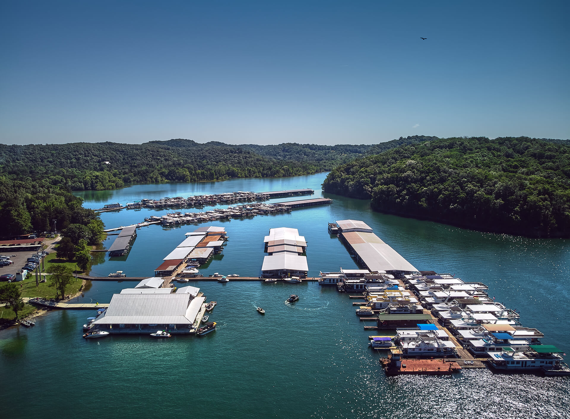 The store and the marina.